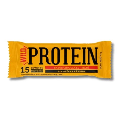 Barra de Proteína Chocolate Maní 45 g Wild Protein — Mundo Rayo