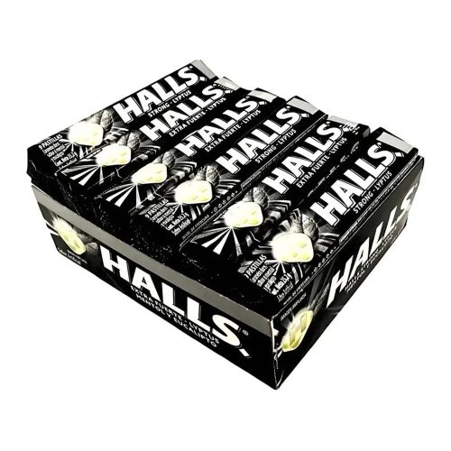 Halls Caramelos Negro Extra Fuerte - Display 12 Unidades — Mundo Rayo