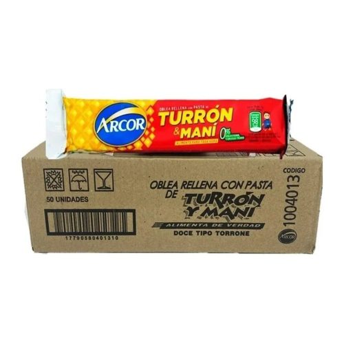 Caja De Turrón Mani Marca Arcor (caja Con 50 Unidades) — Mundo Rayo