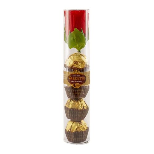Chocolates Para Regalar Valentte - Caja Acrílica Con Rosa — Mundo Rayo
