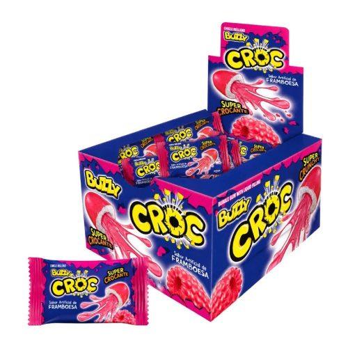 Chicles Buzzy Croc Rellenos Sabor Frambuesa Sin Gluten (40u) — Mundo Rayo