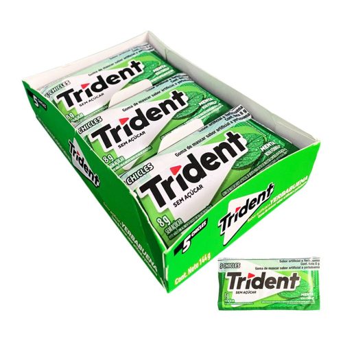 Chicle Trident Yerbabuena Display 18 Unidades — Mundo Rayo