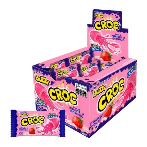 Chicles Buzzy Croc Rellenos Sabor Fresa Sin Gluten (40 Uni) — Mundo Rayo