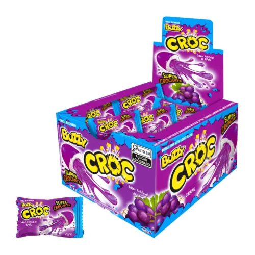 Chicles Buzzy Croc Rellenos Sabor Uva Sin Gluten (40 Uni) — Mundo Rayo