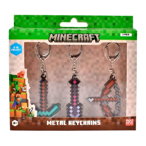 Pack De 3 Figuras Llavero Metalico Minecraft - Pala — Mundo Rayo