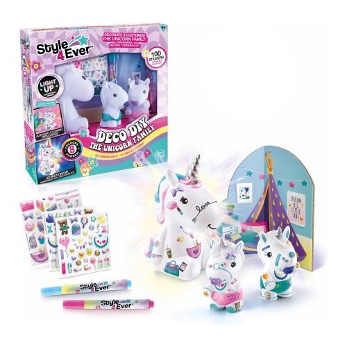 La Familia Unicornio Set Creativo Luminoso — Mundo Rayo
