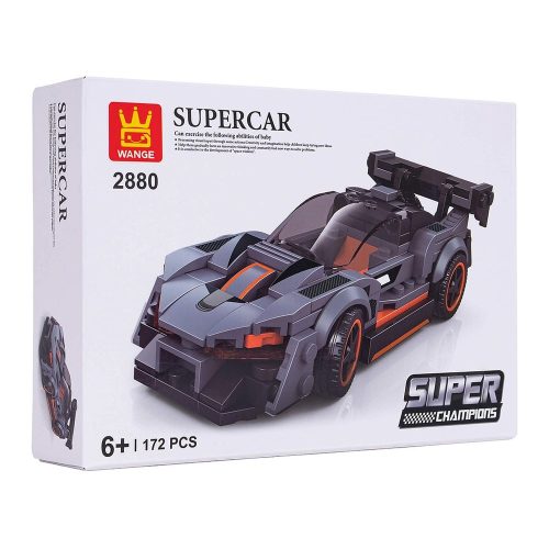 Super Auto Deportivo Negro Armable Wange Supercar 172 Piezas — Mundo Rayo