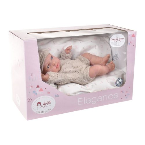 Muñeca Elegance Natal Beige Con Cojin 30 Cm Arias — Mundo Rayo