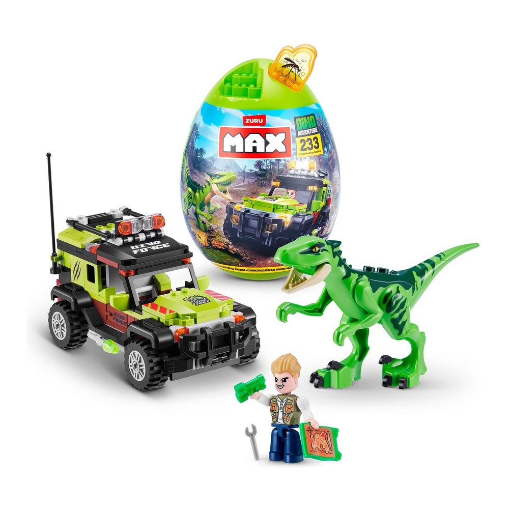 Set 233 Bloques Max Dino Escape En Huevo De Zuru — Mundo Rayo