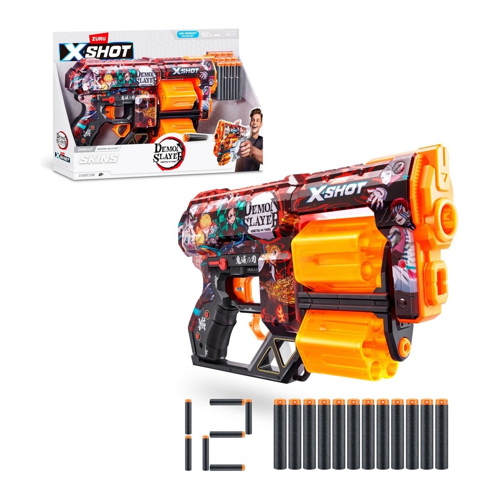 Lanza Dardos Menace Skins Dread Demon Slayer Con 12 Dardos X-Shot — Mundo Rayo